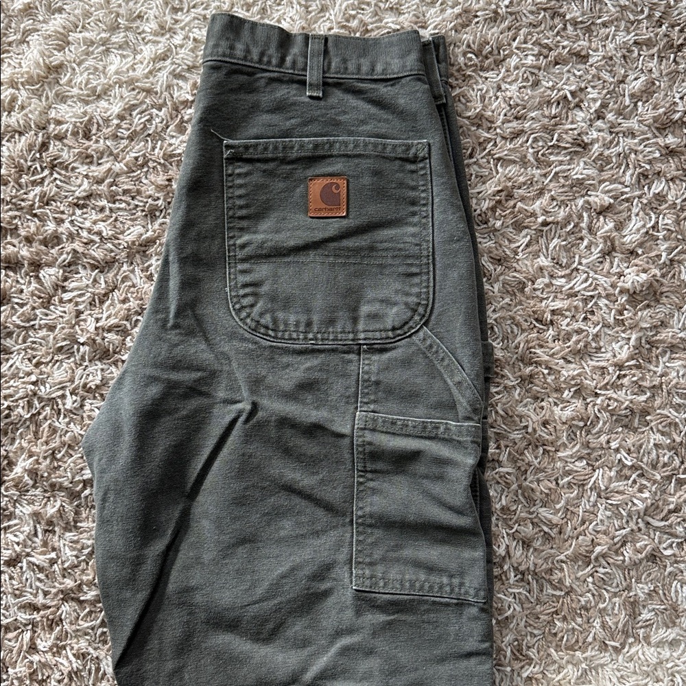 Carhartt Original Dungaree fit 32x32 💯 cotton. Green - Picture 10 of 10